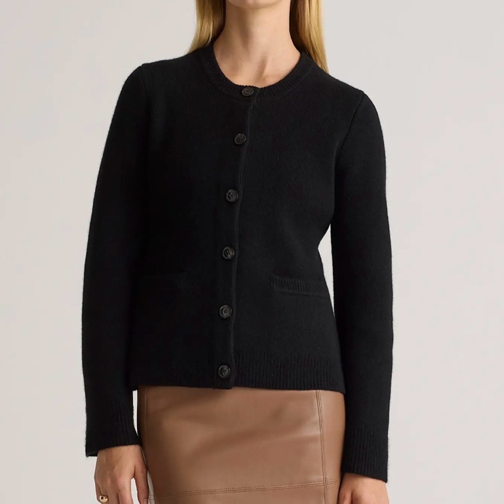 Mongolian Cashmere Structured Cardigan